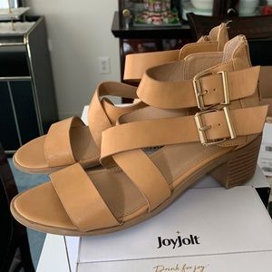 Strappy block sandals